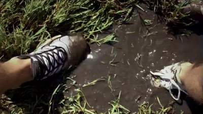 wet-in-public-fountain-and-muddy-sneaker